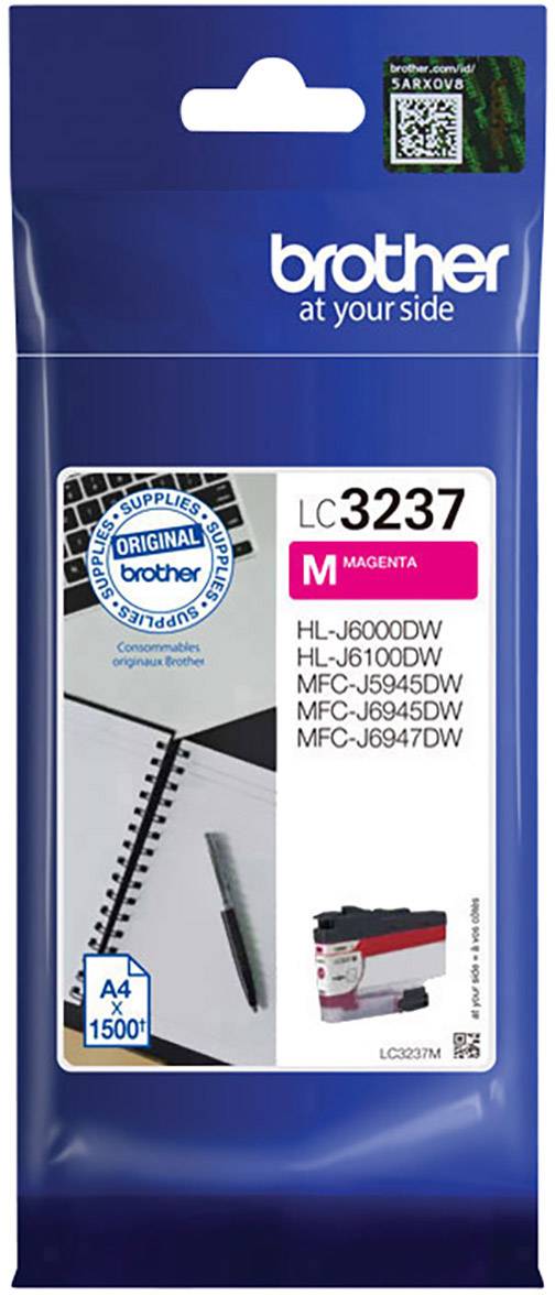 Brother LC3237 M Magenta patron kompatibilitási listával: HL-J6000DW, HL-J6100DW, MFC-J5945DW, MFC-J6945DW, MFC-J6947DW.