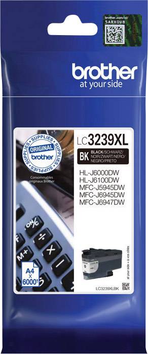 Brother LC3239XL BK tintapatron kék csomagolásban. Kompatibilis a következő nyomtatómodellekkel: HL-J6000DW, HL-J6100DW, MFC-J5945DW, MFC-J6945DW, MFC-J6947DW.