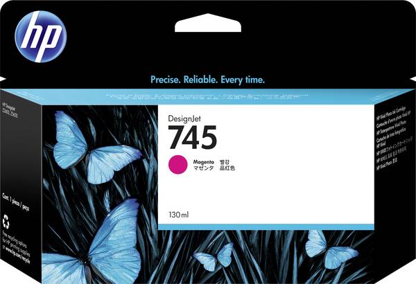 HP Tinta 745 Eredeti Bíbor 130 ml F9J95A 1 db