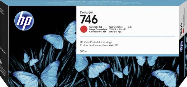HP Tinta 746 Eredeti Piros 300 ml P2V81A 1 db