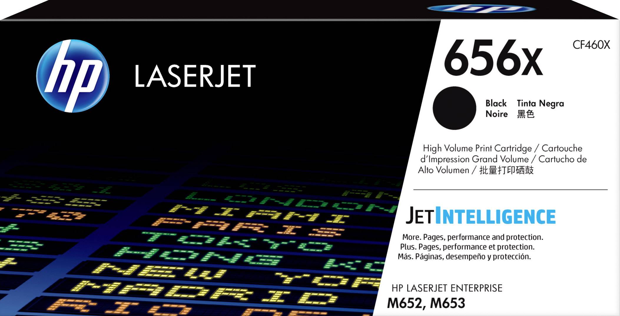 HP LASERJET nyomtatópatron 656X fekete, CF460X modell, Enterprise M652, M653 nyomtatókhoz. Alkalmas nagy nyomtatási igényekhez.