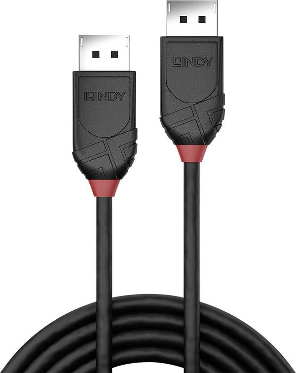 LINDY Kijelző csatlakozó Csatlakozókábel DisplayPort dugó, DisplayPort dugó 2.00 m Fekete 36492 DisplayPort kábel