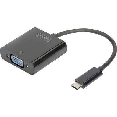 Digitus DA-70853 USB / VGA Átalakító [1x USB-C® dugó - 1x VGA alj] Fekete  15.00 cm