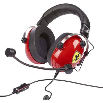 Thrustmaster T.Racing Scuderia Ferrari EDITION Gamer  Over Ear headset Vezetékes Stereo Piros Noise Cancelling Hangerő s