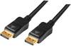 LogiLink Kijelző csatlakozó Csatlakozókábel DisplayPort dugó, DisplayPort dugó 20.00 m Fekete CV0114 reteszelhető DisplayPort kábel