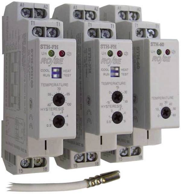 RO/SE LM-Heizungen Kapcsolószekrény fűtés termosztát STH-FH 240 V/AC, 240 V/DC 1 záró 1 db
