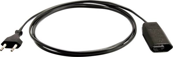 AS Schwabe 50152 Áram Hosszabbítókábel  2.5 A Fekete 5.00 m H03VVH2-F 2X 0,75 mm²