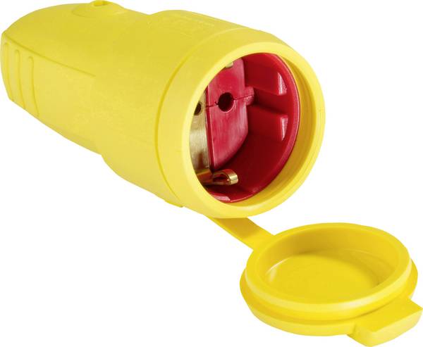 AS Schwabe 62413 Védőérintkezős alj Gumi  230 V Sárga IP44