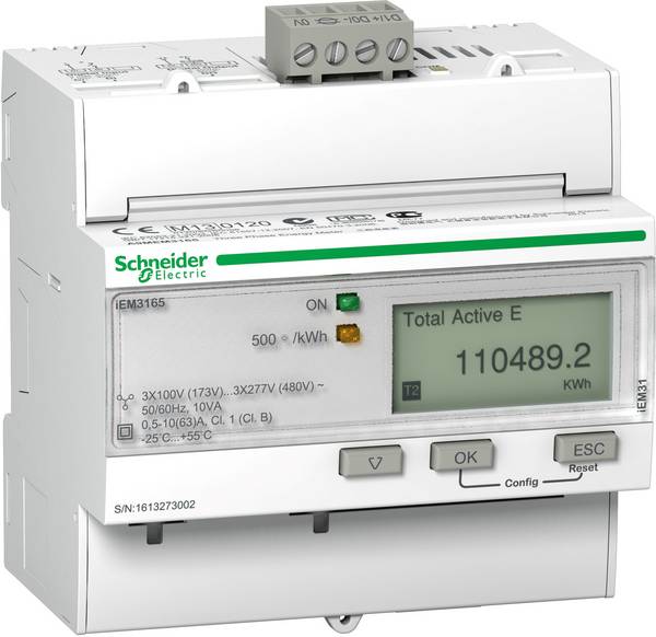 Schneider Electric A9MEM3165 A9MEM3165 E számláló  digitális 63 A MID konform: Igen darab 1 db
