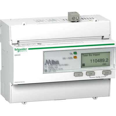 Schneider Electric villanyóra kijelzőjén 'Total Ea Import 110489,2 kWh' látható.
