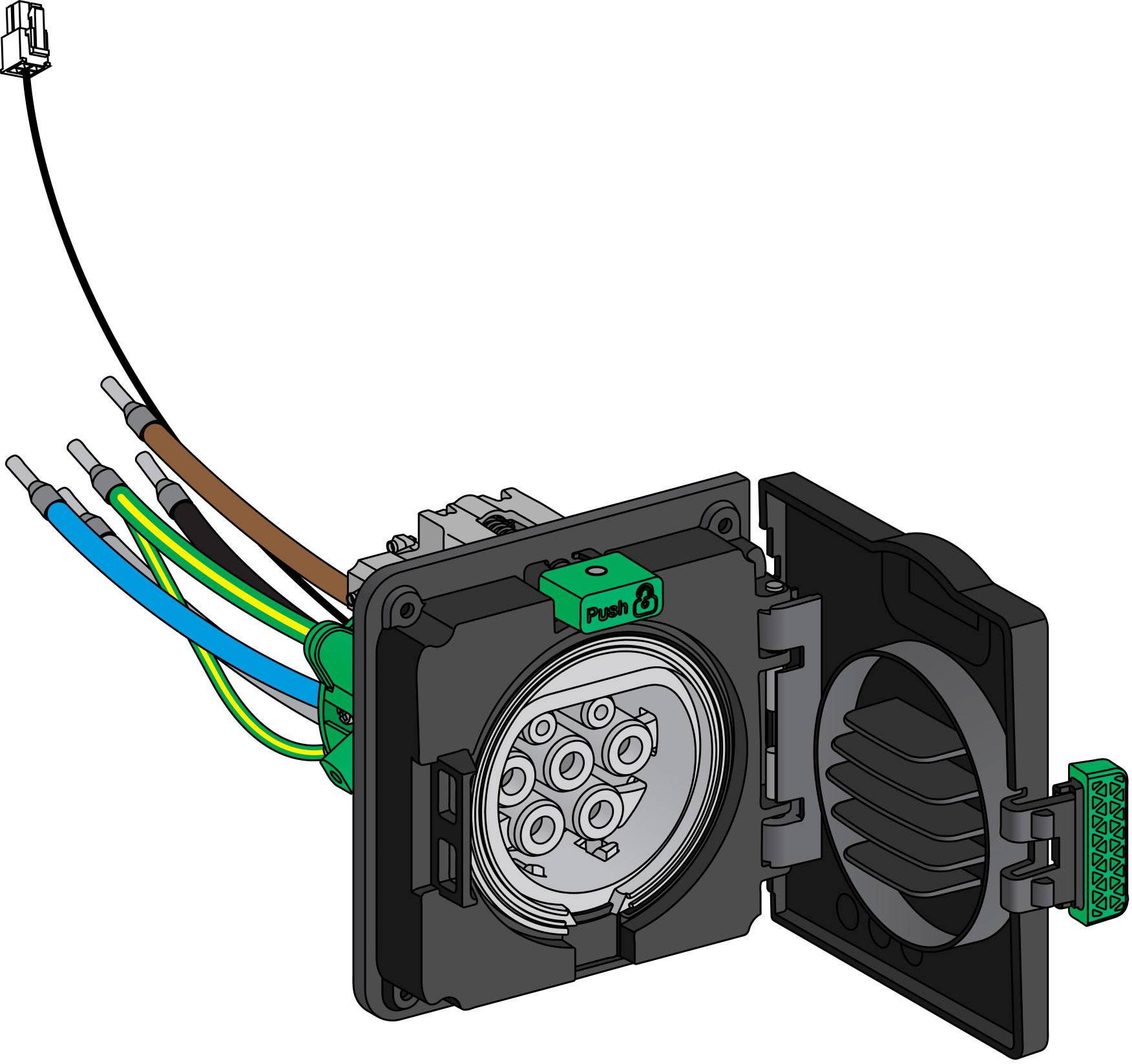 Schneider Electric EVP1HSM23 eMobility töltő csatlakozó 2. típus 32 A