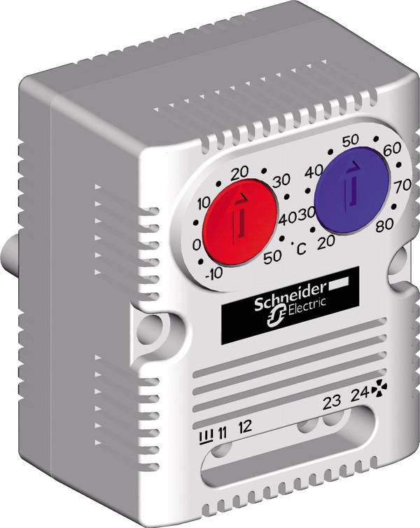 Schneider Electric Kapcsolószekrény termosztát NSYCCOTHD 250 V 1 záró, 1 nyitó (H x Sz x Ma) 44 x 56 x 68 mm 1 db