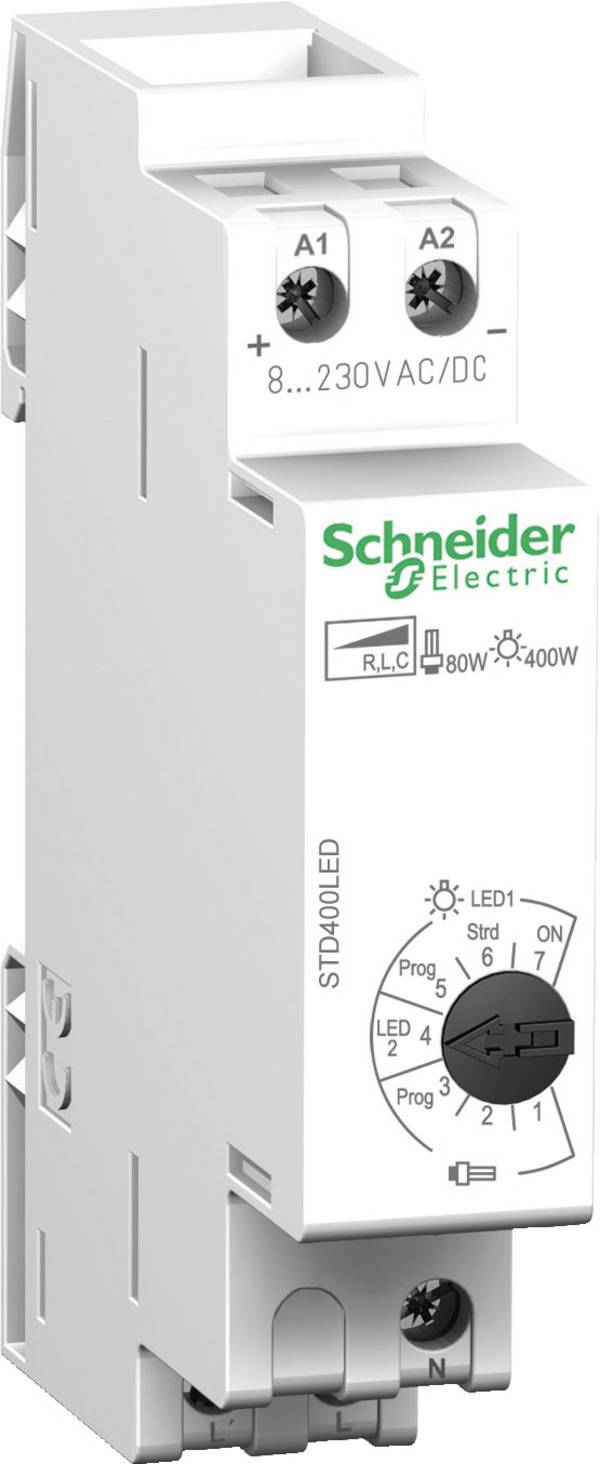 Schneider Electric CCTDD20016 Távirányítós dimmer Alkalmas fényforrásokhoz: Halogén izzó, Izzó, LED-es izzó Fehér
