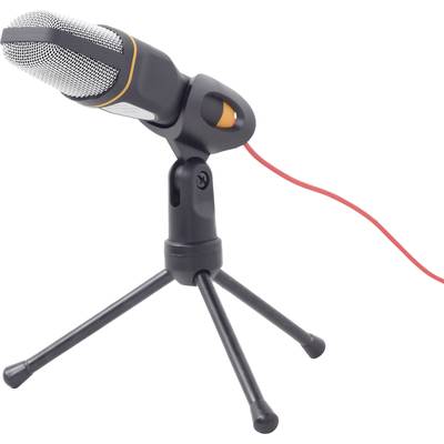 Számítógépes mikrofon állvánnyal, vezetékes, fekete, Gembird MIC-D-03
