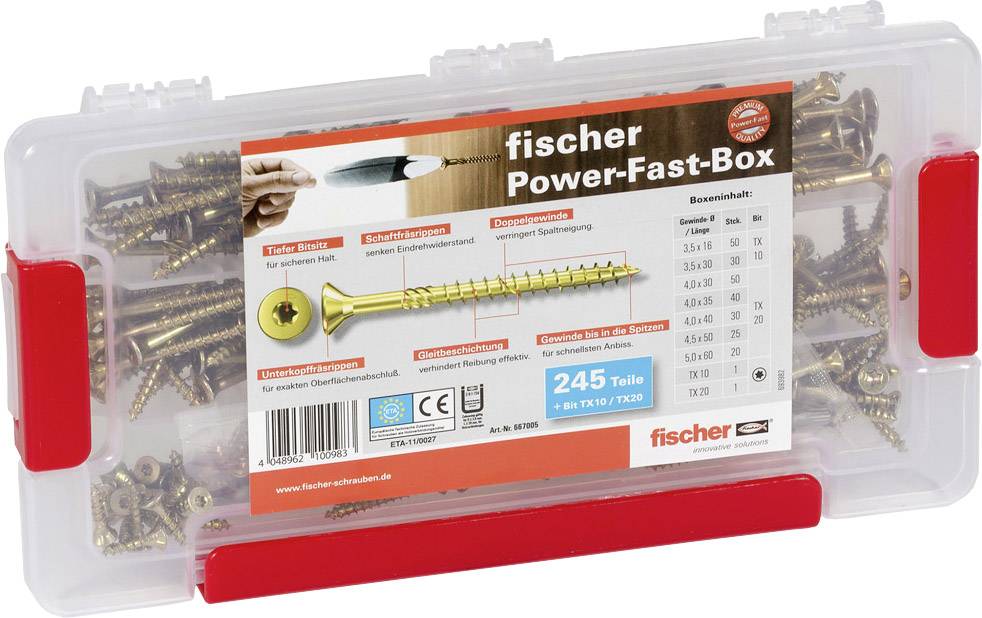 Fischer 667005 Szorítólemezes csavarok 3.5 mm 50 mm Kerek hatlap 1 db