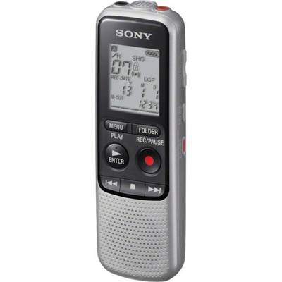 Sony ICD-BX140 Digitális diktafon Felvétel időtartam (max.) 1034 óra Ezüst Zajelnyomás
