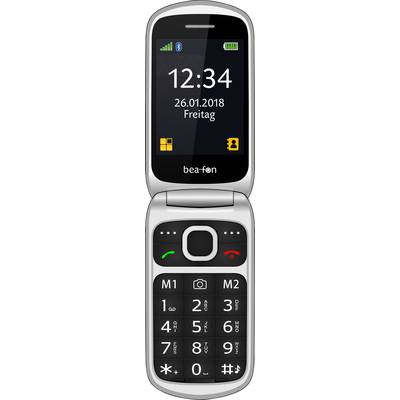 beafon SL640 Kihajtható mobiltelefon időseknek SOS gomb, Töltőállomással Fekete, Ezüst