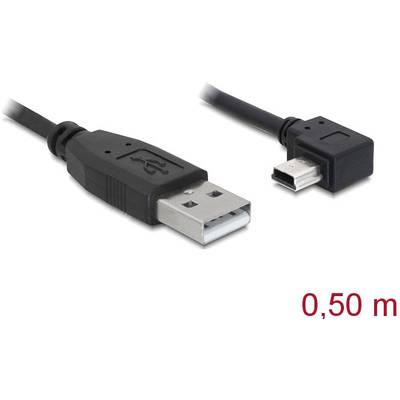 Delock USB kábel USB 2.0 USB-A dugó, USB mini B dugó 0.50 m Fekete  82680