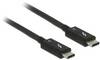 Delock Thunderbolt Csatlakozókábel Thunderbolt™ (USB-C®) dugó, Thunderbolt™ (USB-C®) dugó 0.50 m Fekete 84844 Thunderbolt™ kábel