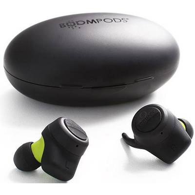 Boompods Boombuds Sport  In Ear fejhallgató Bluetooth®  Fekete  Izzadásálló, Vízálló