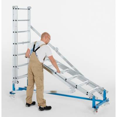 ZARGES 53794 Alumínium Összecsukható állvány Kihajtható, Húzható Munkamagasság (max.): 4.5 m 92 kg