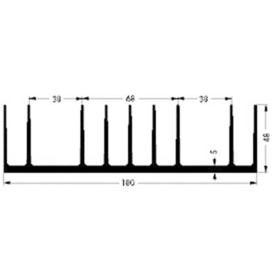 Fischer Elektronik 10021159 SK 53 75 SA Hűtőtest 0.85 K/W (H x Sz x Ma) 75 x 180 x 48 mm