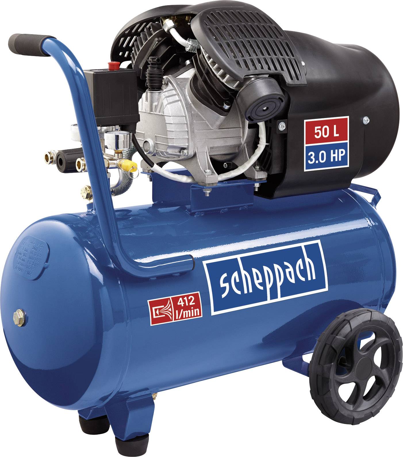 Scheppach HC52DC Sűrített levegős kompresszor 50 l 8 bar