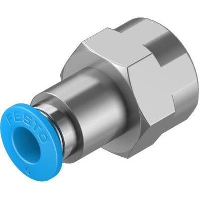 FESTO Egyenes összekötő 153024 QSF-1/4-6-B Belső menet G1/4" Cső átmérő: 6 mm 1 db