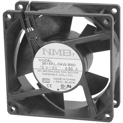 Axiális ventilátor, 12 V/DC 93 m³/h 92 x 92 x 25 mm NMB Minebea 3610KL-04W-B50-P00 