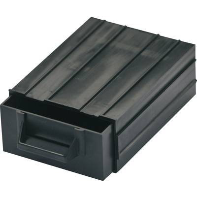 ESD alkatrésztároló doboz, egymásba csúsztatható alkatrésztároló 120 x 87 x 40 mm fekete BJZ C-188 101
