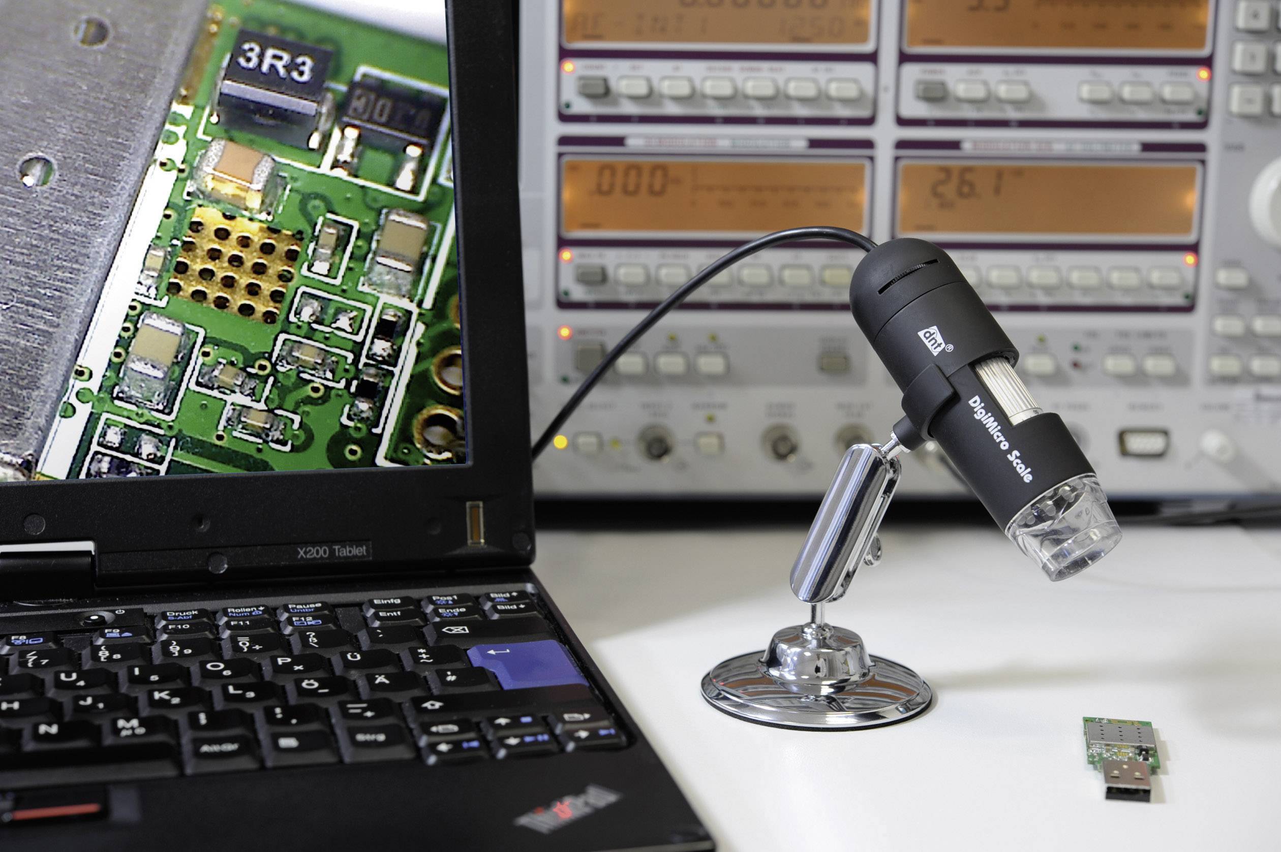 USB-s mikroszkóp kamera, 20 vagy 200-szoros nagyítás DNT DIGIMICRO 2.0 SCALE-1