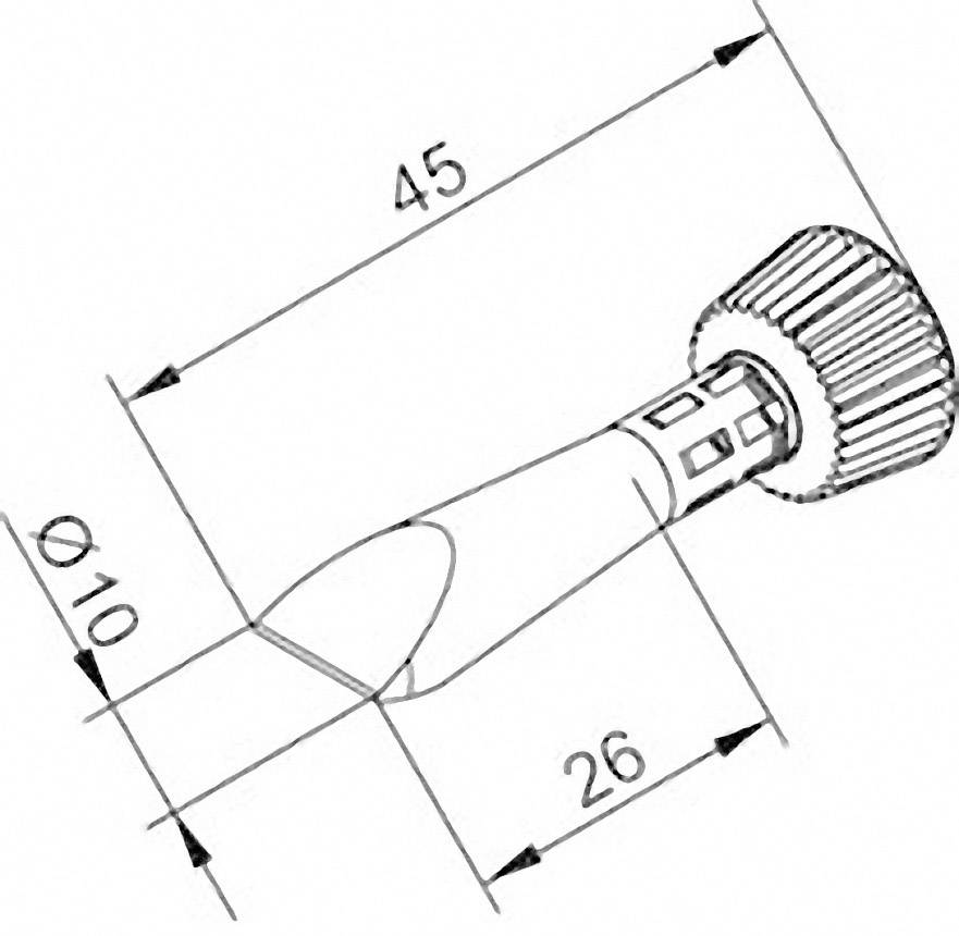 Pákahegy, véső forma 10 mm, Ersa 0102CDLF100C/SB
