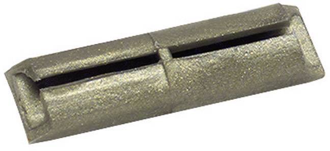 Fémcsap középső, résszerű nyílással, valószínűleg egy speciális alkatrész vagy csatlakozó.