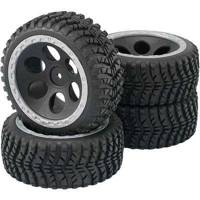 Reely 1:10 Buggy Komplett kerék Fighter Lyukas kivitel Fekete 2 db-0