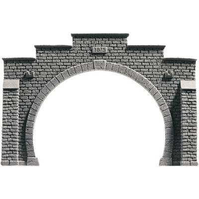 NOCH 34852 PROFI plus N Tunnel-Portal 2 sínes Keményhab kész modell, Festett