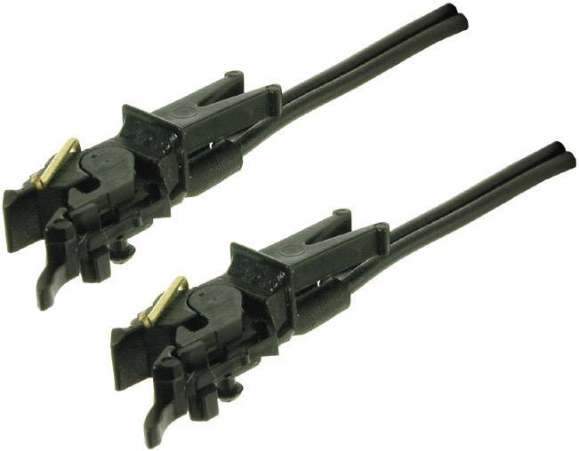 Két fekete elektromos dugós kábel, egymással párhuzamosan elrendezve.