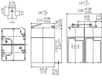Ólomakku 12 V 4,2 Ah Panasonic-4