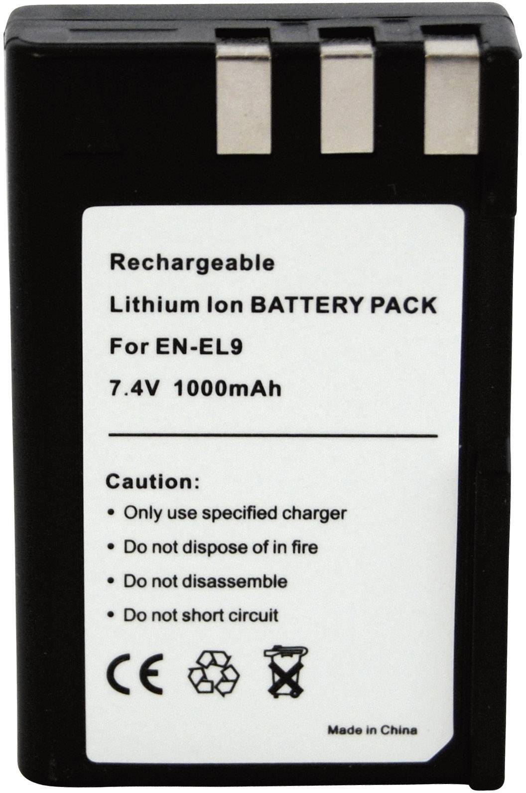 EN-EL9 Nikon kamera akku 7,4 V 900 mAh, Conrad energy-0