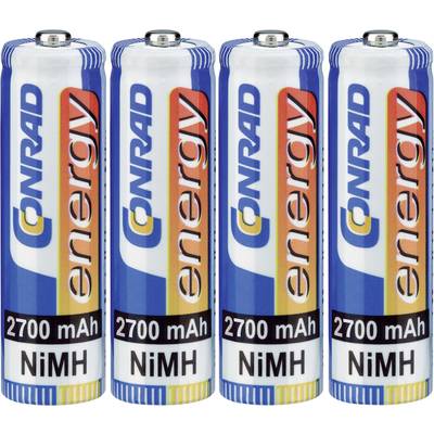 NiMH ceruzaakku 2700 mAh, 4 db-os készlet, 1,2 V, Conrad energy-0