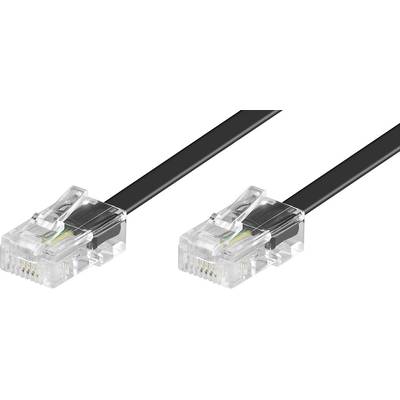 ISDN kábel, 1x RJ45 dugó, 8p4c - 1x RJ45 dugó, 8p4c, 15 m fekete, Basetech