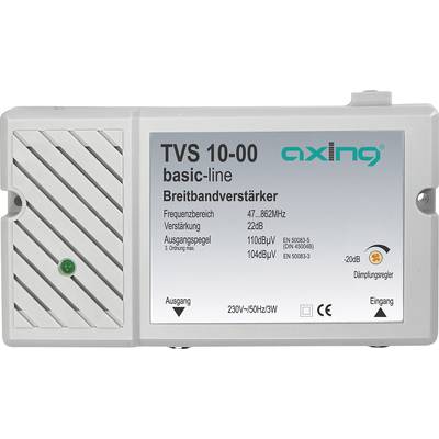 Antenna jelerősítő, szélessávú 47 - 862 MHz-ig +30 dB Axing TVS 10