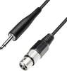 Mikrofonkábel 10 m XLR alj - 6,3 jack dugó fekete, Paccs