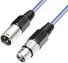 Mikrofonkábel XLR dugó/alj 5 m kék, Paccs