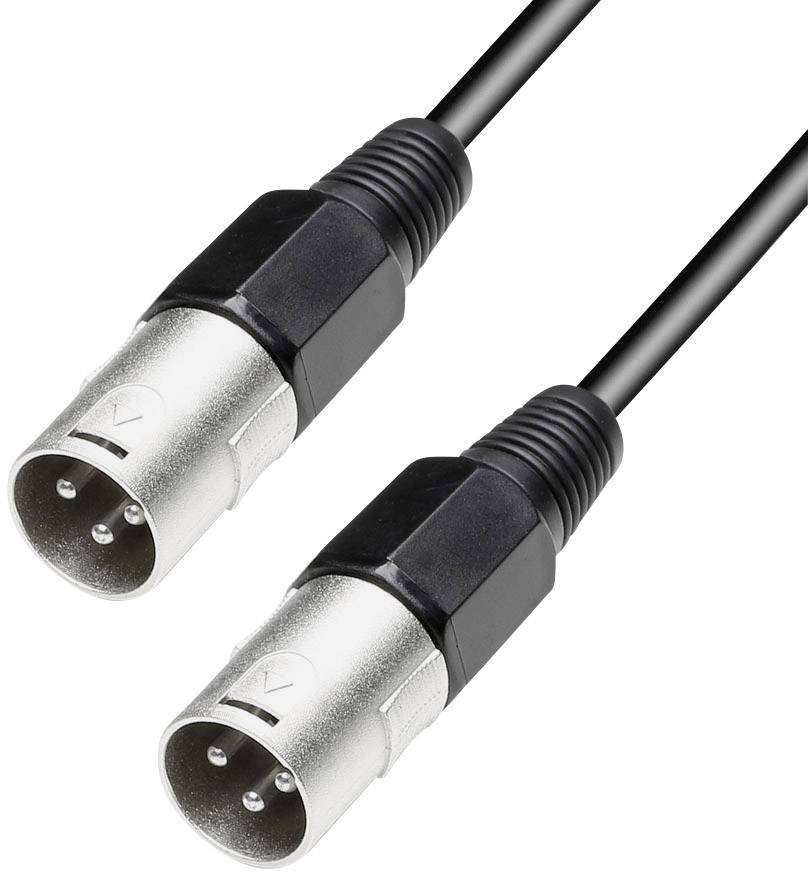 Hangszórókábel 10 m XLR dugó/dugó fekete, Paccs-0