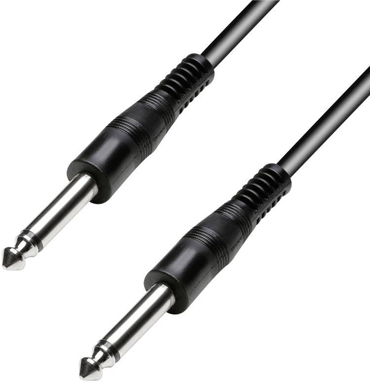 Low Cost hangszerkábel 6 m, 6,3 jack dugó/dugó, fekete, Paccs-0