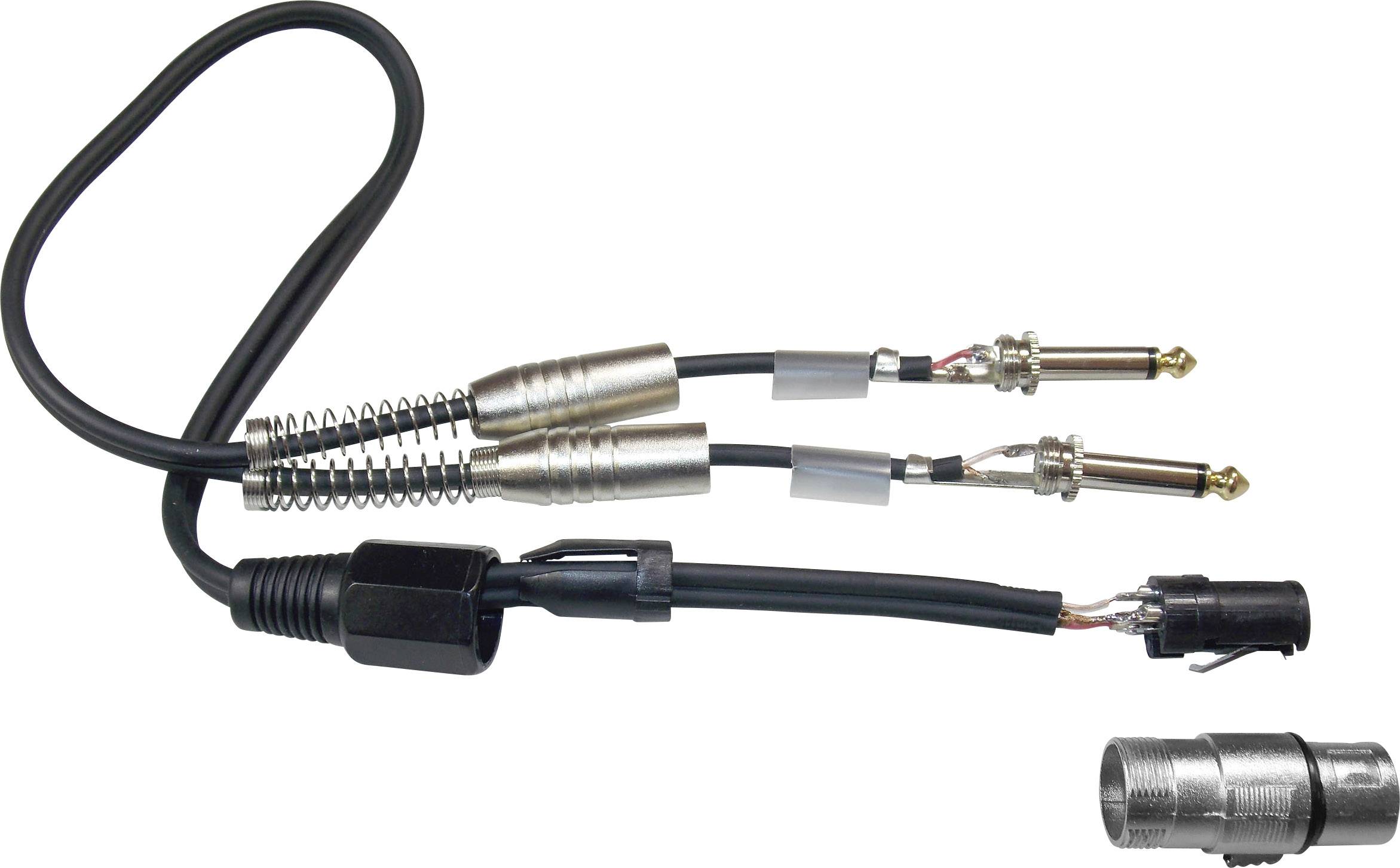 Y kábel 0,6 m, 2 x 6,3 jack dugó/1 x XLR hüvely, fekete, Paccs-1