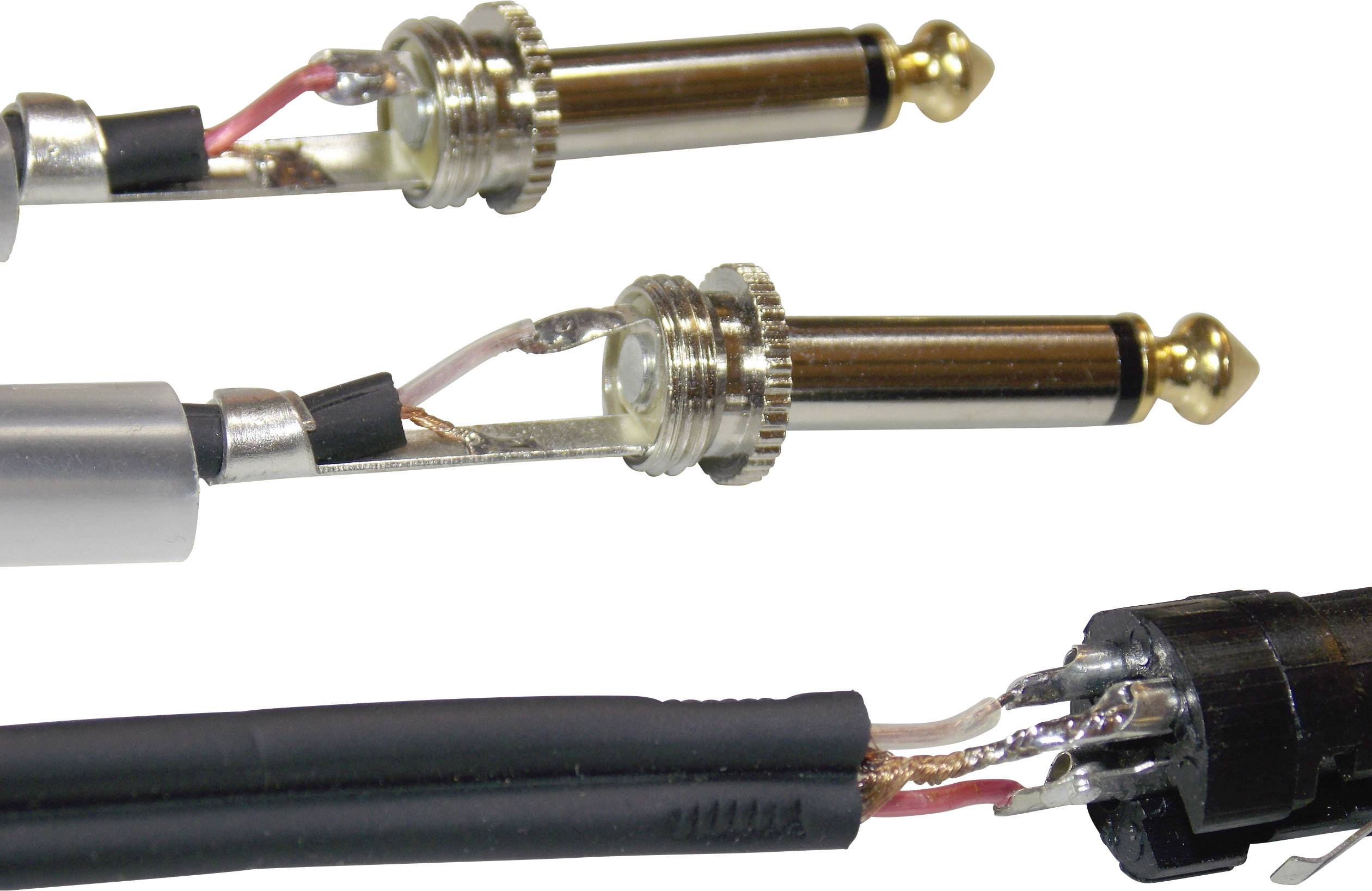 Y kábel 0,6 m, 2 x 6,3 jack dugó/1 x XLR hüvely, fekete, Paccs-2