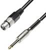 Adapter kábel 3 m, sztereo 6,3 jack dugó/XLR alj, Paccs