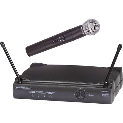 Rádiójel vezérlésű mikrofon készlet, Omnitronic VHF-250