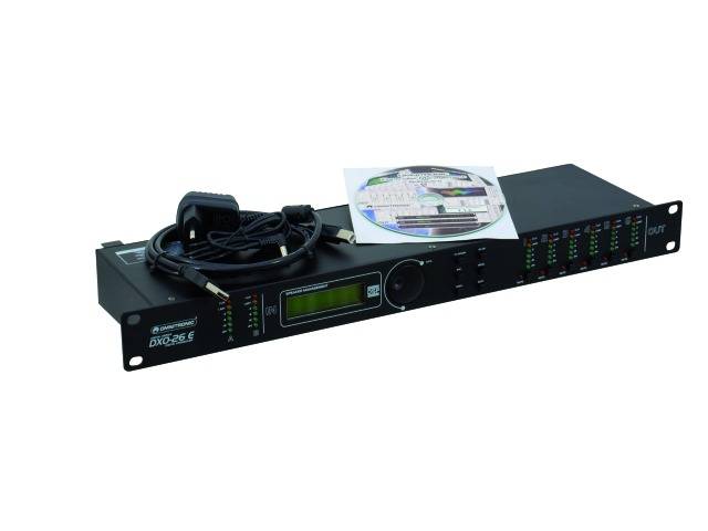 Omnitronic DXO-26E 6 canali Crossover per rack da 19 pollici con Display